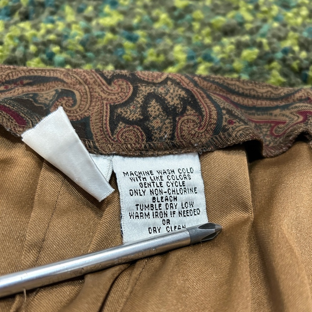 Vintage Talbots Paisley Midi Wrap Skirt - women’s size 2 - Picture 10 of 16